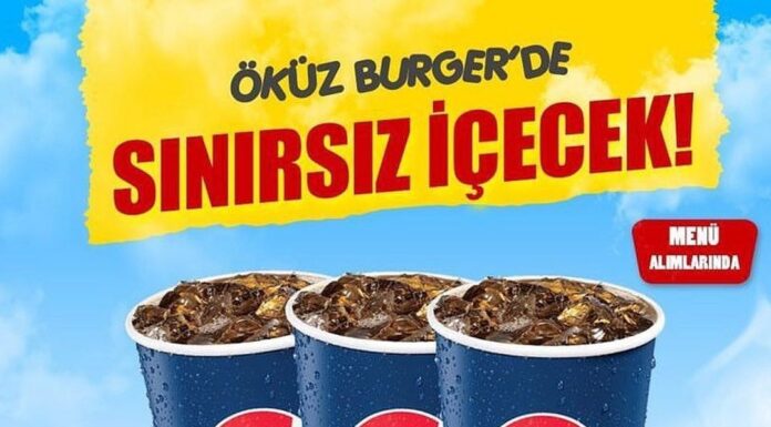 Öküz Burgerde Sınırsız İçecek
